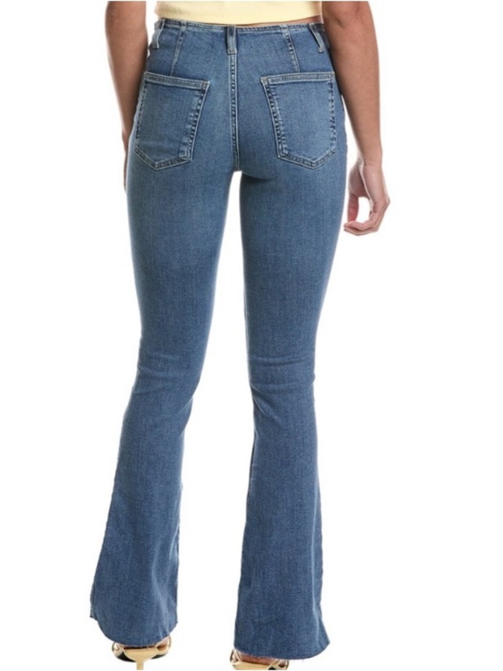 Free People Level Up Slit Bootcut Denim Jeans New - Picture 2 of 13